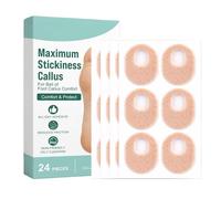 Corn Pads for the Feet, Pack of 24 Oval Self-Adhesive Soft Protective Pads - Corn Protection for Toes - Suitable for Men and Women, Boots, Heels, Hands, Walking, Dancing and Work