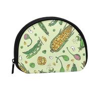 Corn Peas Pod Beans Pod CaperSmall Makeup Sanitary Napkin Storage Bag,Women's Cosmetic Coin Purse