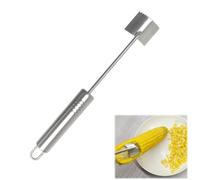 Corn Peeler and Strippe, Corn Peeler On The Cob, Stainless Steel Corns Stripper, Long Handle Stainless Steel Corns Stripping Tool with Ergonomic Handle for Kitchen Elbow