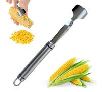 Corn Peeler for Corn on the Cob - Cob Stripper Tool - Kernel Remover Stainless Steel Prepared Gadget Ergonomic Handle Kernel Remover for Kitchen Chef Restaurant Food Truck Camping Picnic