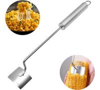 Corn Peeler for Corn on the Cob, Stainless Steel Corn Cob Stripper Tool, Long Handle Ergonomic Corn Kernel Remover, Quick Corn Stripping Tool for Home Kitchen Outdoor Use