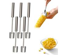 Corn Peeler Stainless Stee Corn Cob Stripper Tool Corn Thresher from The Cob, Removes Corn Kernels from Corn Cobs in Seconds, Kitchen Gadget(Silver No Hook,5PCS)