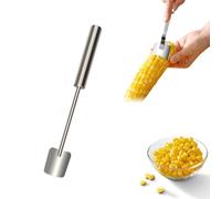 Corn Peeler Stainless Stee Corn Cob Stripper Tool Corn Thresher from The Cob, Removes Corn Kernels from Corn Cobs in Seconds, Kitchen Gadget(Silver No Hook,1PC)