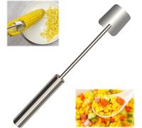 Corn Peeler Tool, Stainless Steel Corn Stripping Tool with Long Handle, Ergonomic Design Corn Kernel Remover for Home Kitchen