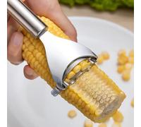 Corn Planer Cutter Thresher Peeler, Corn Thresher Cob Stripper Tool, Premium Stainless Steel Multifunctional Kitchen Grips Corn Planer Cob Cutter Kernels, with Hand Protect
