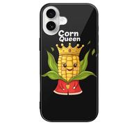 Corn Queen Phone Case Glass Phone Cover Protective Shell Compatible with iPhone 16/Pro/Pro Max/Plus/E