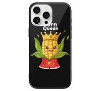 Corn Queen Phone Case Glass Phone Cover Protective Shell Compatible with iPhone 16/Pro/Pro Max/Plus/E