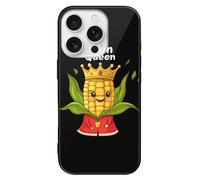 Corn Queen Phone Case Glass Phone Cover Protective Shell Compatible with iPhone 16/Pro/Pro Max/Plus/E