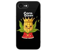 Corn Queen Phone Case Glass Phone Cover Protective Shell Compatible with iPhone 16/Pro/Pro Max/Plus/E