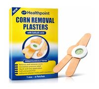 Corn Remover Plasters with Salicylic Acid - 6 Pads for Feet, Toes, Hands - Wart & Corn Removal Patches with Protective Hole - Foot Care Treatment for Calluses & Hard Skin
