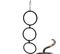 Corn Snake Tank Accessories - 11.4x42cm Swing Hoop, PP Chain Toy, Interactive Reptile Terrarium Decor with Enrichment Rings | Engaging Pet House for Snakes Amphibians, Indoor Habitat and Enclosure
