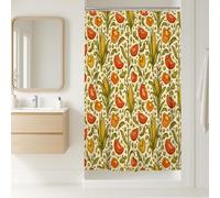 Corn Stall Shower Curtain, Harvest Rustic Tomatoes Bells Pepper Fall Green Washable with Hooks Bathtub Cloth Curtains Decor for Bathroom Guest Room 36x72 Inch