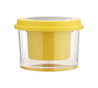 Corn Stripper Tool 2 in 1 with Measuring Cup - Stainless Steel Sweetcorn Kernel Remover for Fresh Corn on the Cob Kitchen Gadget Yellow 13.5x9cm