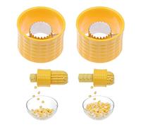 Corn Stripping Tool, Set of 2 - These Corn Cobber Tools are the Easiest Way to Remove Kernels from Fresh Corn - Just Push Corn Through the Device - The Stainless Steel Blades Work as a Corn Zipper