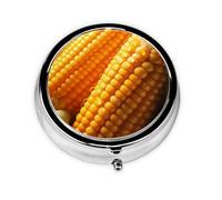 Corn This Small, Round, Three-Compartment Travel Pill Box is Perfect for Storing Daily medications, Vitamins, and on-The-go.