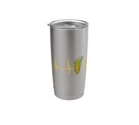 Corn Vegetable Crop Corn Lover Maize Heartbeat EKG Pulse Stainless Steel Insulated Tumbler