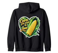 Corn You Neen Is Love Corncob Lover On The Cob Festival Pun Zip Hoodie