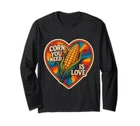 Corn You Neen is Love Corncob Lover On The Cob Vintage Pun Long Sleeve T-Shirt