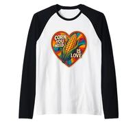Corn You Neen is Love Corncob Lover On The Cob Vintage Pun Raglan Baseball Tee
