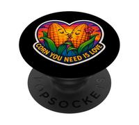 Corn You Neen Is Love Lover Boyfriend Girlfriend Valentine's PopSockets Adhesive PopGrip