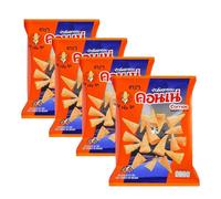 Cornae American Corn Snack, Authentic Thai Savoury Cone Crisps, Original Flavour, No Artificial Colours & Preservatives, 48g per Bag, Pack of 4