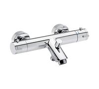 Cornat Alan ALA2 Thermostat Fitting High-Quality Brass Body Chrome-Plated with Temperature Selection Handle and Hot Water Barrier/Single Lever Wall Mounting Mixer/Bath Tap