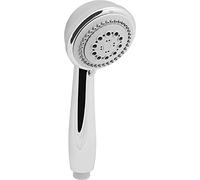 Cornat Arielli New TECB3478 Hand Shower Head Diameter 80 mm Chrome/Grey 4 Jet Types: Normal, Soft & Massage Jet Water Stop & Anti-Limescale/Water-Saving Insert/Eco Shower Head