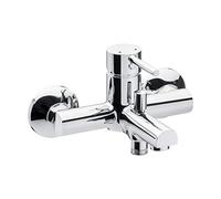 Cornat Calo CAL2 Single-Lever Bath Tap Fitting - High-Quality Brass Body - Chrome-Plated - 1/2 Inch Shower Outlet/Single Lever Mixer Tap for Wall Mounting/Bath Mixer Tap