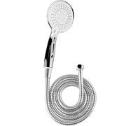 Cornat Carballo SA330595 Shower Set Hand Shower 110 mm 5 Jet Types Normal, Soft and Massage Jet Anti-Limescale and Water-Saving Insert 150 cm Shower Hose Set for Shower and Bath