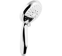 Cornat Comiso TECB3412 Hand Shower 100 mm Head Diameter Chrome-Plated 5 Jet Types Normal, Soft and Massage Anti-Limescale and Water-Saving Insert/ECO Shower Head for Shower and Bath
