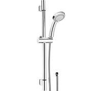 Cornat Fit TECB3451 Shower Head 85.5 mm - 3 Jet Types: Normal, Soft and Massage Jet - Anti-Limescale and Water-Saving Insert - 150 cm Shower Hose - 60 cm Wall Bar/Shower System