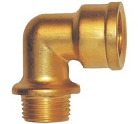 Cornat FLOR92876 Elbow with Internal/External Thread of Brass, Gold, 1 1/2-Inch