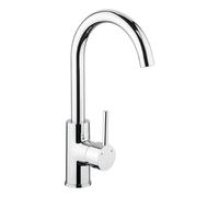Cornat Fuert Single-Lever Sink Mixer Tap High & Pivoting Spout High Pressure Tap/Kitchen Tap, FUEH5