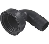 Cornat Hose connection-90° Branch-1 inch Female Thread-Diameter Recycled Plastics-Made in Germany Quality/Angled Machine Connection / TEC356394R, Gray, 1 Zoll IG-Ø 21 mm-23 mm