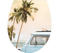 Cornat KSDSC290 "Retro Bus" Toilet Seat - Super Flat Design - Easy-Care Duroplast - Quick Up & Clean Function - Soft-Close Mechanism - Convenient Top Installation/Toilet Seat/Toilet Lid