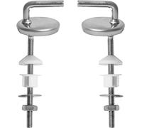 Cornat TEC365072 Kit-Suitable Modena Toilet Seat and Various Decorative Motifs-Stainless Steel and Plastic System/Mounting Set/Replacement Parts/Accessories, Silver