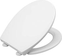 Cornat Neda KSNESC00 Toilet Seat - Classic White Look - Easy-Care Thermoplastic - Quick Up & Clean Function - Easy Assembly from Top/Toilet Seat/Toilet Lid