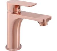 Cornat NERK1 Single-Lever Basin Mixer Tap "Edition Color" - Brass Body in Copper Look - Effortless Shaft Attachment - with Pressure Drain Valve/Tap for Bathroom/Sink Fitting