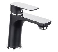 Cornat NERSC1 Noir Single Lever Mixer Tap Black Edition Matt Black Brass Body Effortless Shaft Attachment with Drain Valve/Tap for Bathroom