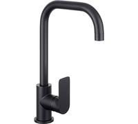 Cornat Noir NERS5 Single-Lever Sink Robust Die-Cast Body Pivoting Spout/High-Pressure Fitting/Kitchen Tap/Black
