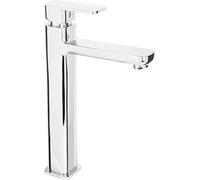 Cornat Nuria NUR11 Single-Lever Washbasin Mixer Tap Chrome-Plated Brass Body High Spout Height with Drainage Fitting/Tap for Bathroom/Basin Mixer Tap