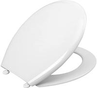Cornat Palu 1076385 Toilet Seat Classic White Look Easy-Care Thermoplastic Simple Design Fits Any Bathroom/Toilet Seat/Toilet Lid