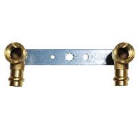 Cornat Press Mounting Set of 2 Angle Valves and Fittings 2 Female Sockets A 15 mm/1/2 Inch Internal Thread/Internal Thread 150 mm Pack of 1, Rotguss, T65771512B