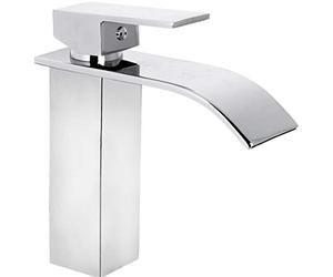 Cornat SAZ619 Single-Lever Washbasin Mixer Chrome-Plated Die-Cast Body Effortless Shaft Attachment with Pressure Drain Valve for Bathroom/Sink Tap, Silver