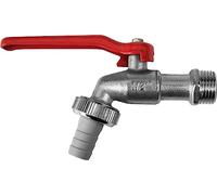 CORNAT T300801 Ball-Type tap Dull Chrome, 1/2 Zoll AG | Includes hose connection - as external tap point - water butt tap - tap - shut-off valve - 1/2 inch male thread