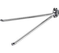 CORNAT T319644 Towel Rail Round 2pcs, Chrome-Plated