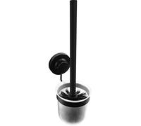 Cornat T3402671 Brush Holder Set 3 Different Attachment Options with Suction Cup, Adhesive Pad & Drilling Black Set/Toilet Accessory / T3402671