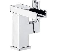 Cornat TAR1 TAR1 Single-Lever Basin Mixer Tap - Chrome-Plated Brass Body - Pleasant Splash Spout - with Pull Drain Fitting/High Pressure Tap/Tap for Bathroom/Sink Tap