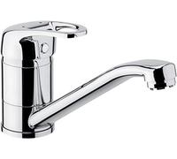 Cornat Tavira TAV52 Single-Lever Sink Fitting Brass Body Chrome-Plated 360° Pivoting Spout/Low Pressure Tap, Silver