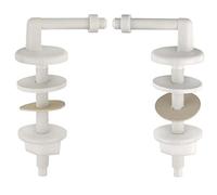 CORNAT TEC364999 Toilet-seat Hinge with mounting, Clear